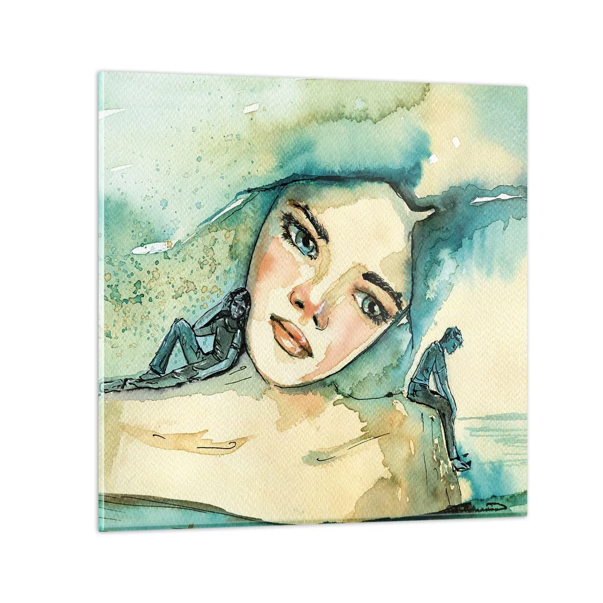 Billede på glas - Am I blue? - 70x70 cm