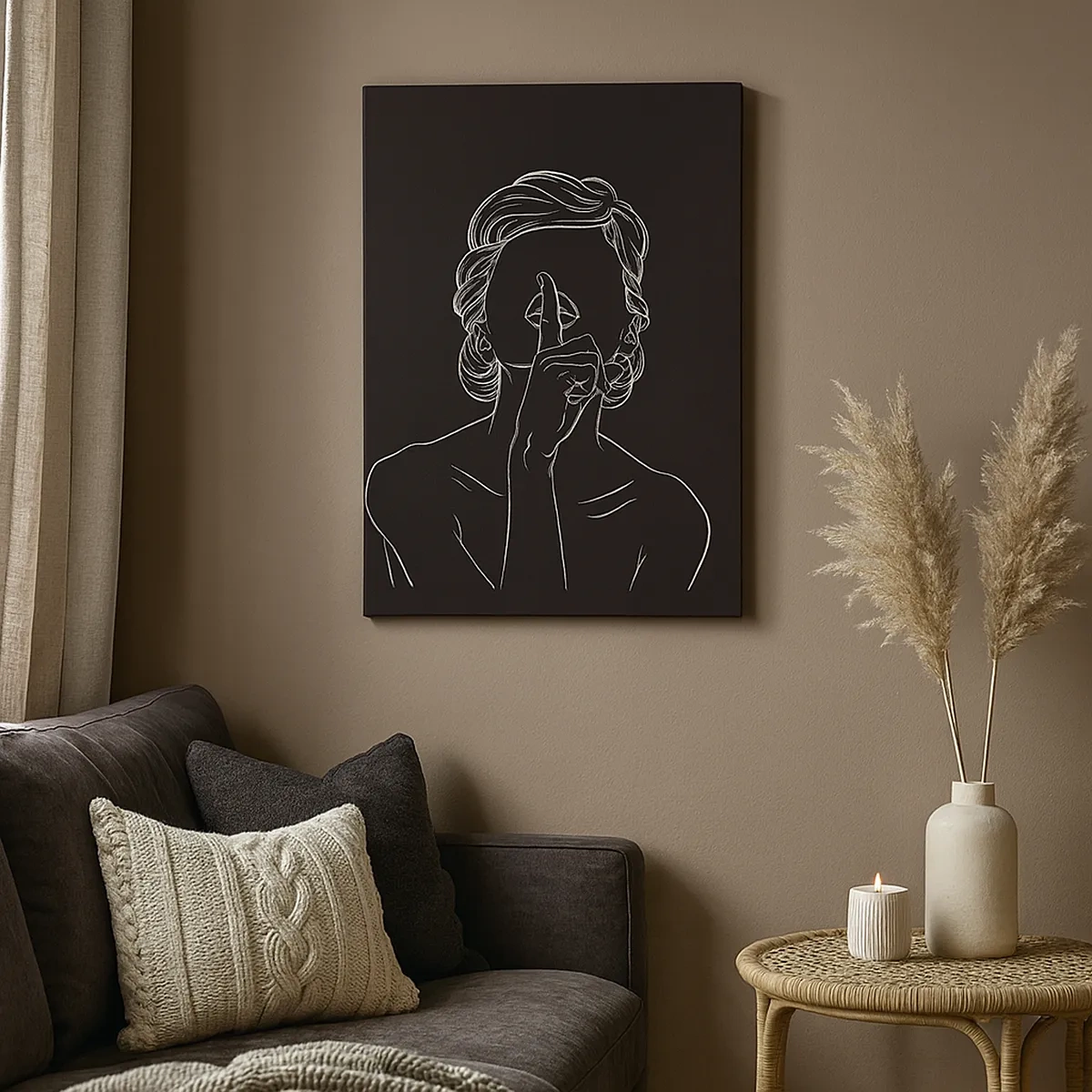 Lærredstryk - Billede på lærred - Skønhed blomstrer i stilhed - 50x70 cm