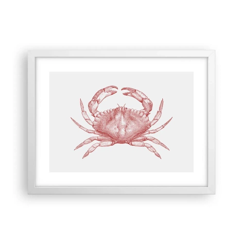 Plakat i hvid ramme - Krabbe over krabber - 40x30 cm