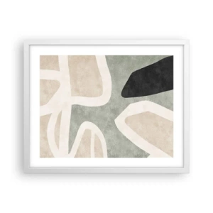 Plakat i hvid ramme - Komposition med et sort tema - 50x40 cm