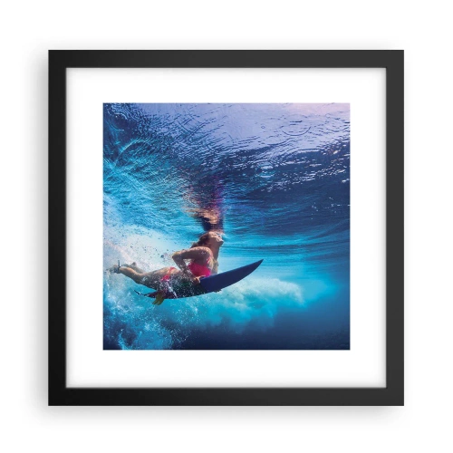 Plakat i sort ramme - Dybden af glæde - 30x30 cm