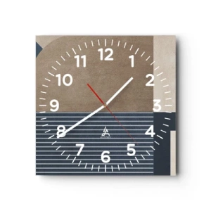 Vægur, Uret - En komposition af enkelhed og rundhed - 40x40 cm