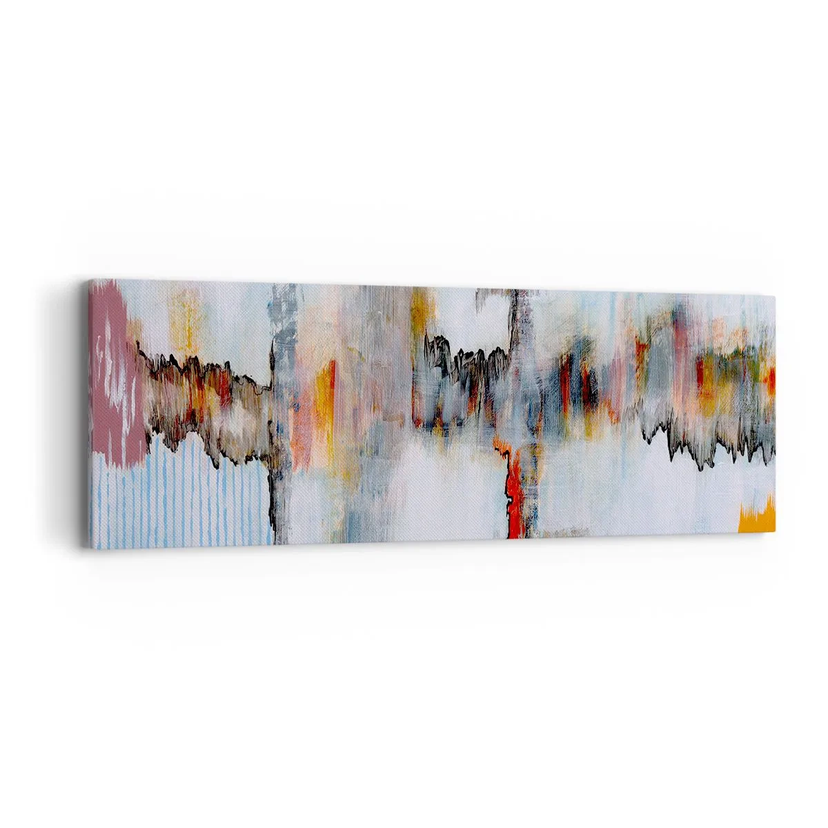 Lærredstryk - Billede på lærred - En pind på vandet - 90x30 cm