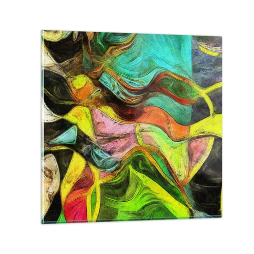 Billede på glas - Bevægelse er liv - 70x70 cm