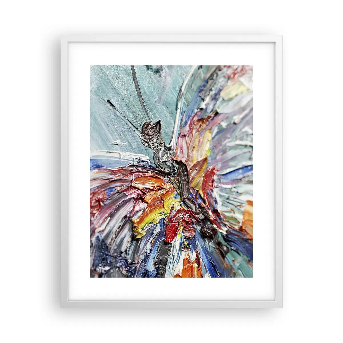 Plakat i hvid ramme - Malet af naturen - 40x50 cm