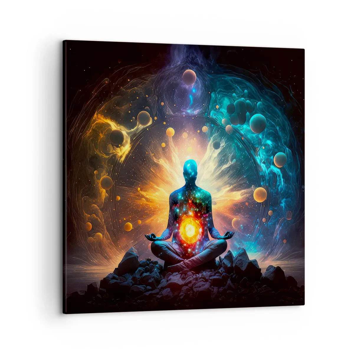 Lærredstryk - Billede på lærred - Kosmisk ro - 50x50 cm