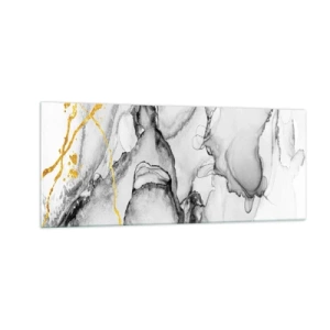 Billede på glas - Sammensætning med guldmotiv - 100x40 cm