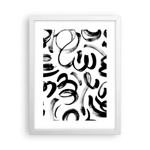 Plakat i hvid ramme - I sort og hvidt - 30x40 cm