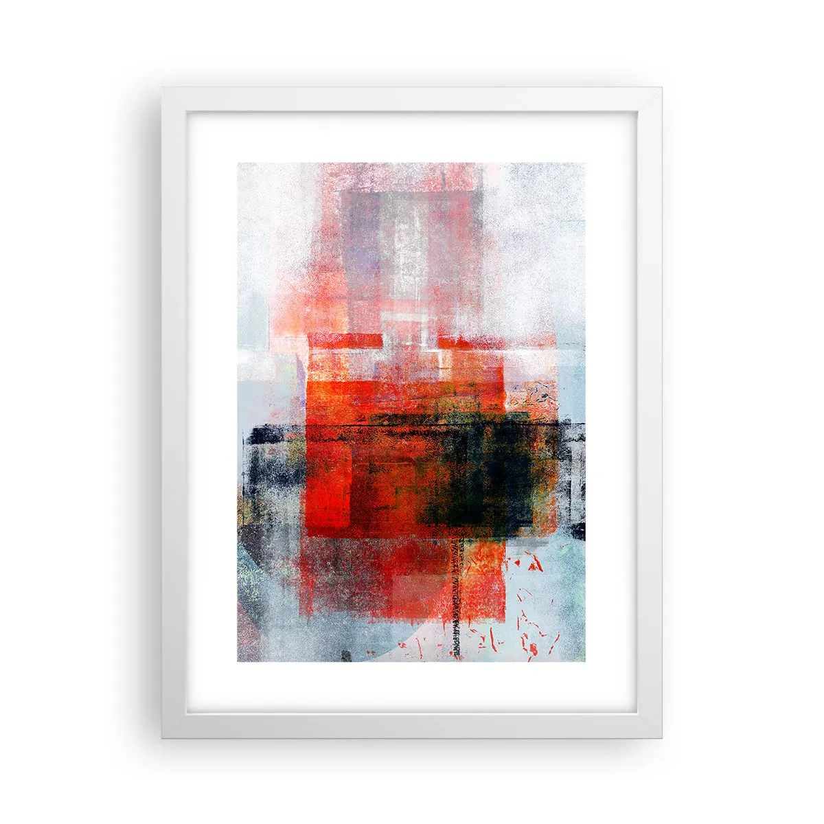 Plakat i hvid ramme - Glødende komposition - 30x40 cm