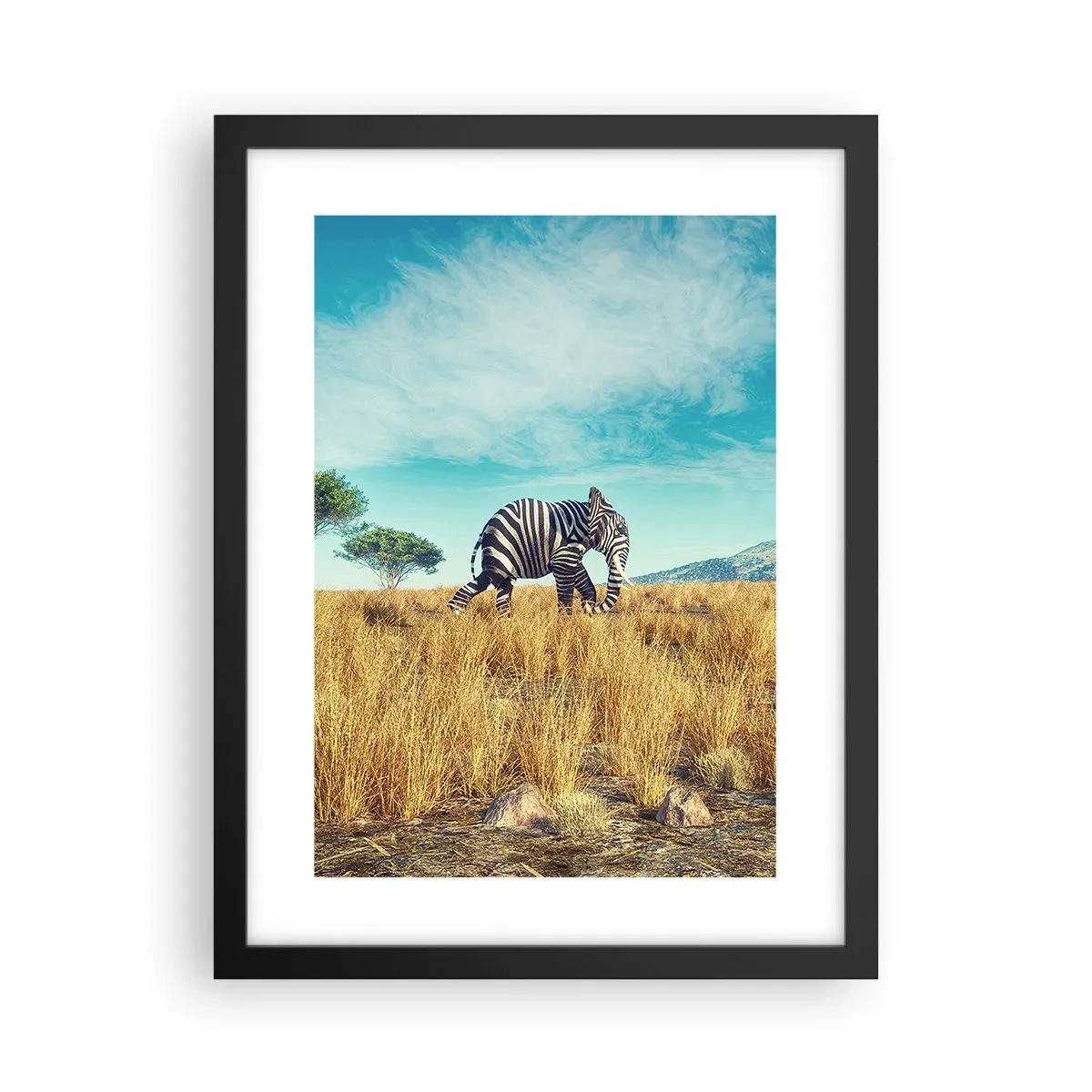 Plakat i sort ramme - Grå er ikke længere på mode - 30x40 cm