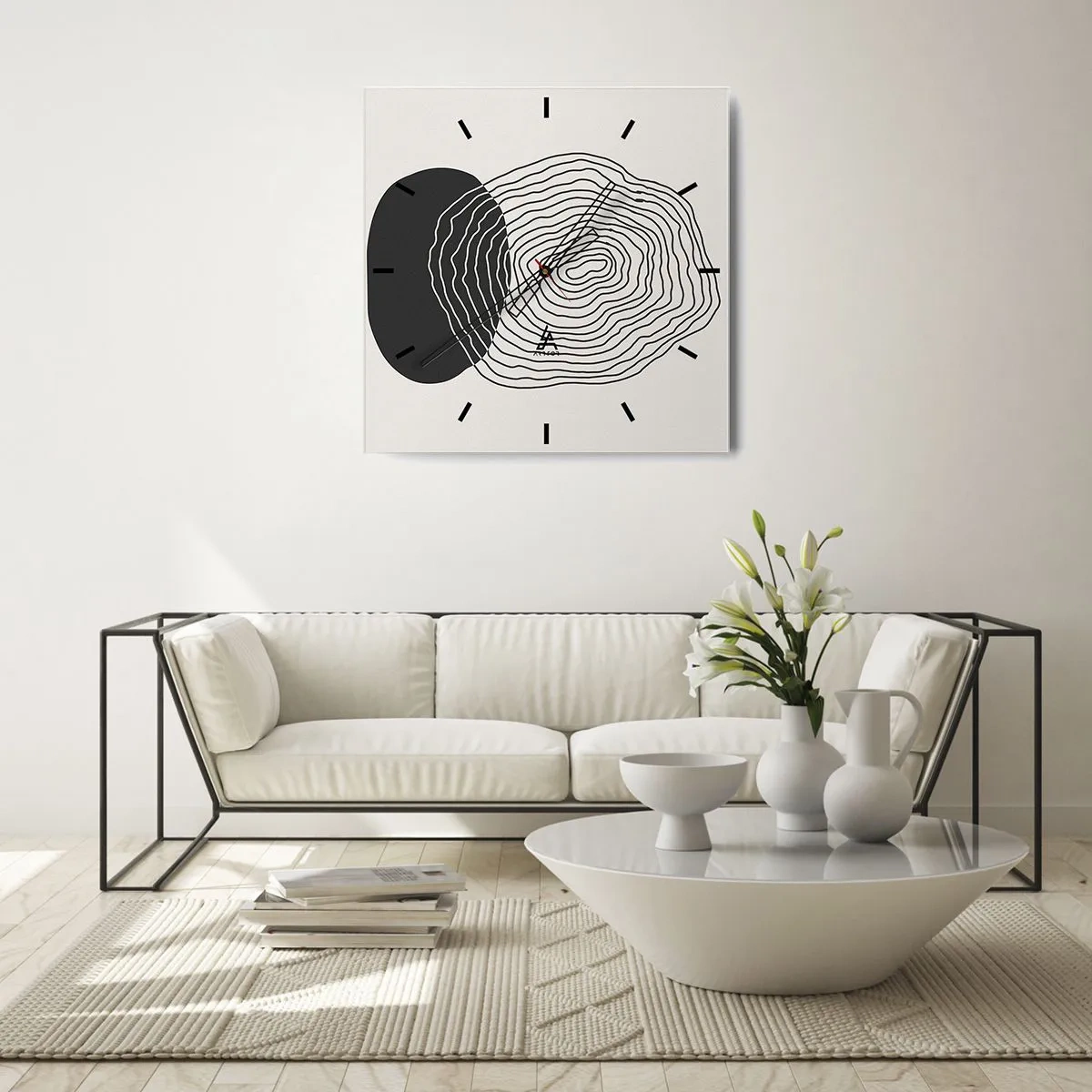 Vægur, Uret - Varighed og vibration - 40x40 cm