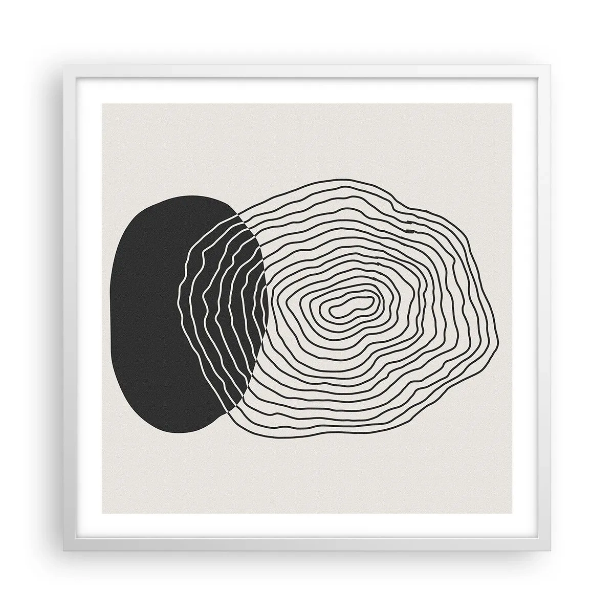 Plakat i hvid ramme - Varighed og vibration - 60x60 cm