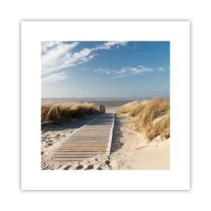 Plakat - Bag klitten, i græssets summen - 30x30 cm