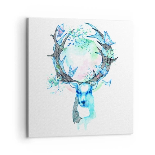 Lærredstryk - Billede på lærred - Naturens styrke og følsomhed - 50x50 cm