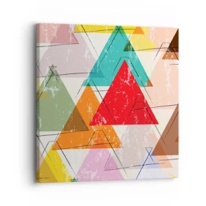 Lærredstryk - Billede på lærred - Tre og tre - 30x30 cm