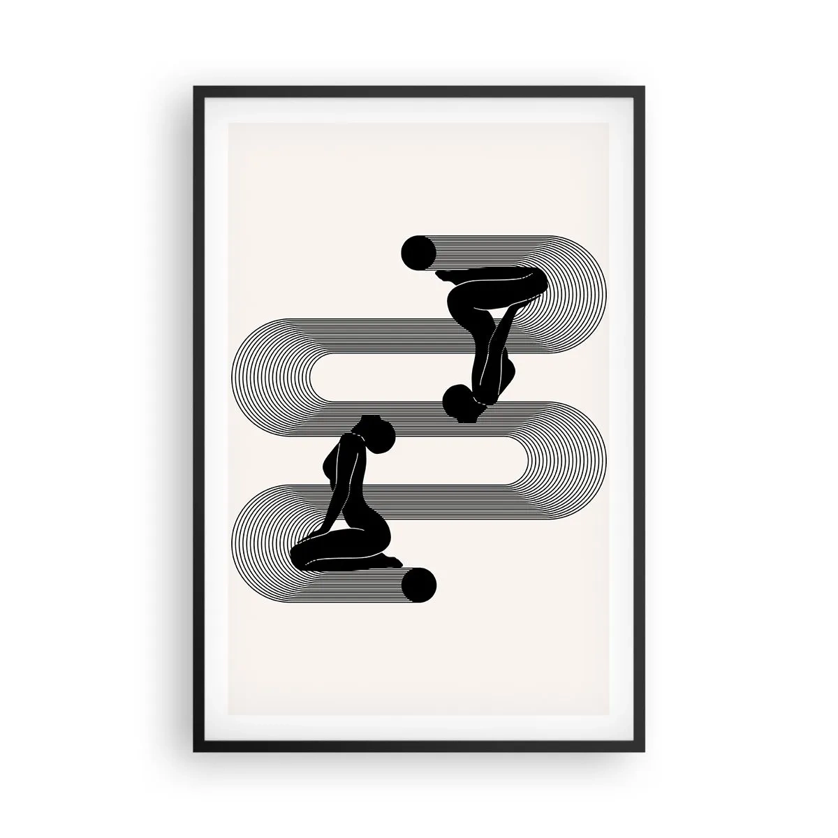 Plakat i sort ramme - Sensuel symmetri - 61x91 cm