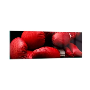 Billede på glas - Kampens spænding bag os - 90x30 cm