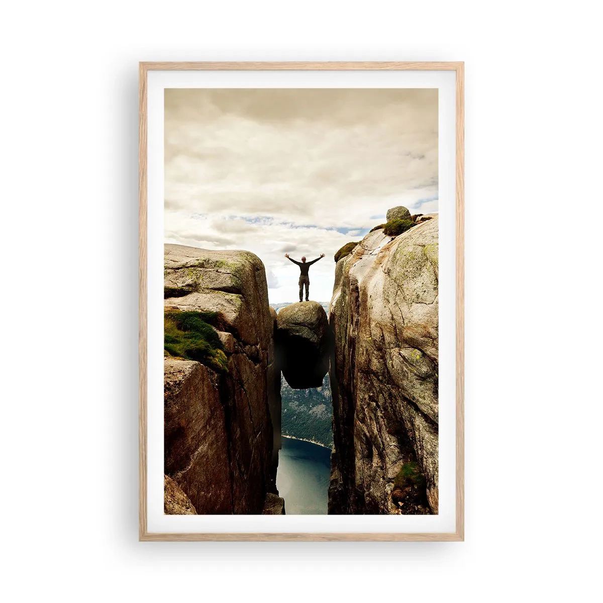 Plakat i ramme af lyst egetræ - Hvordan har jeg det! - 61x91 cm