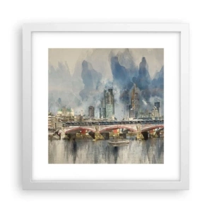 Plakat i hvid ramme - London i al sin pragt - 30x30 cm