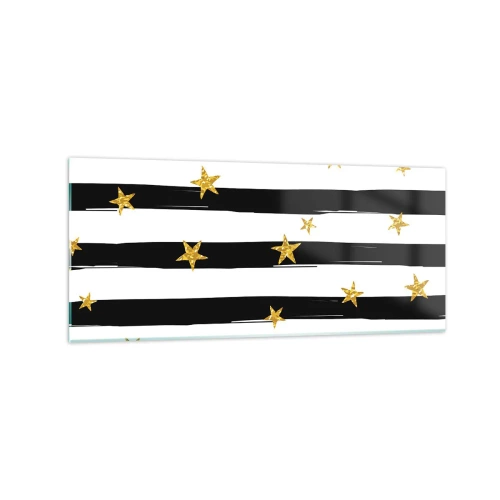 Billede på glas - Vi blev alle født under en heldig stjerne - 120x50 cm