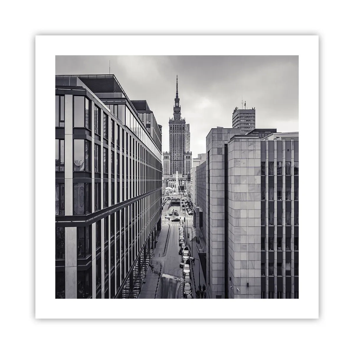 Plakat - Warszawa dalen - 50x50 cm