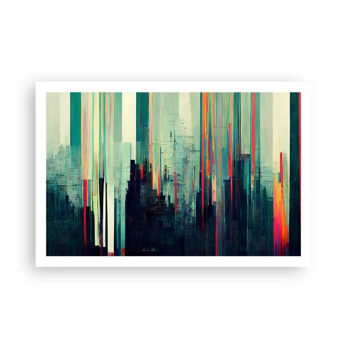 Plakat - Futuristisk by - 91x61 cm