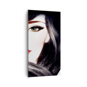 Lærredstryk - Billede på lærred - Safir blik - 65x120 cm