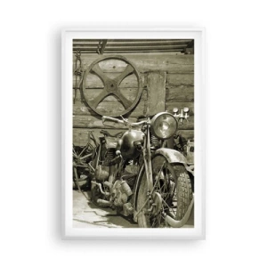 Plakat i hvid ramme - I onkel Wladeks skur - 61x91 cm