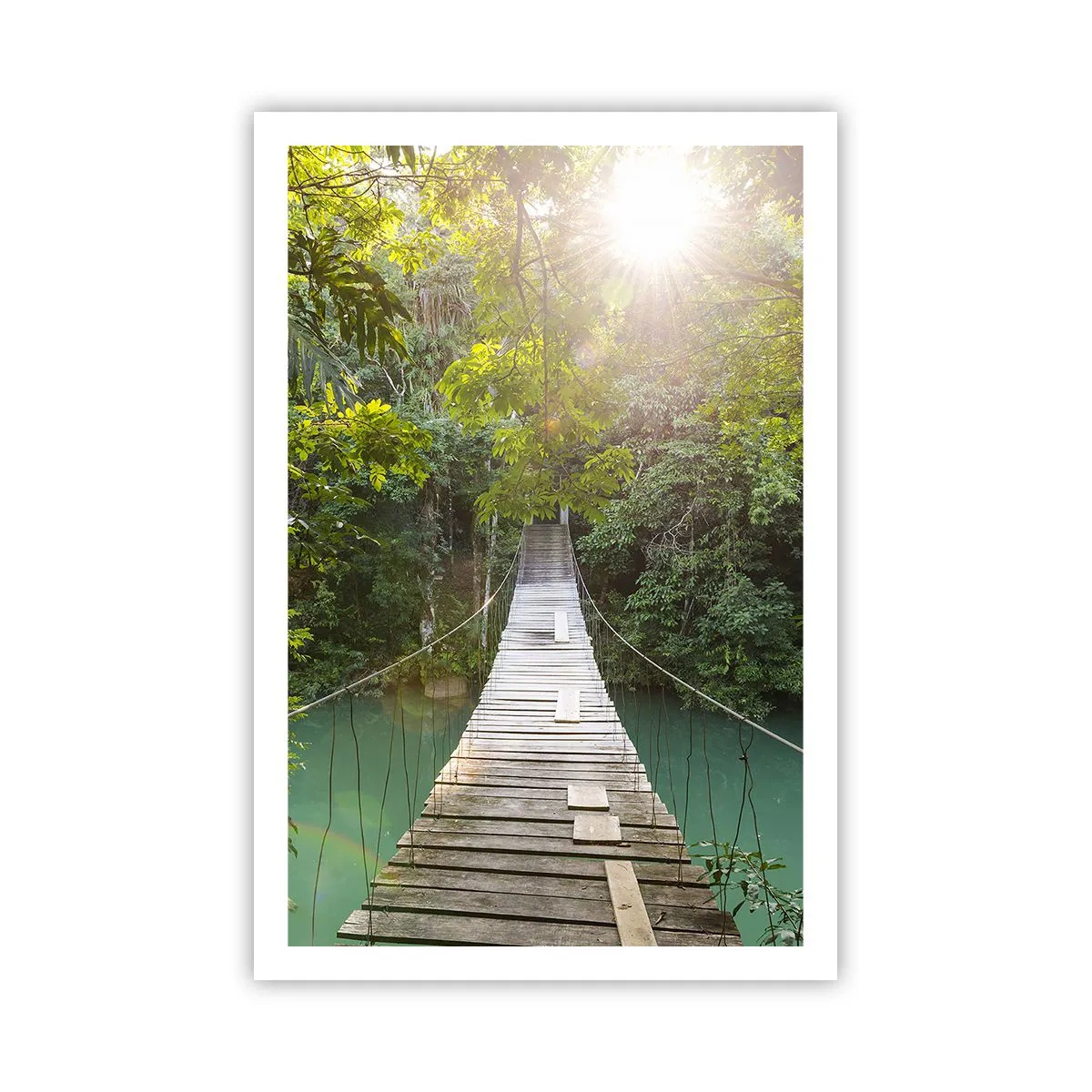 Plakat - Over det azurblå vand til den azurblå skov - 61x91 cm