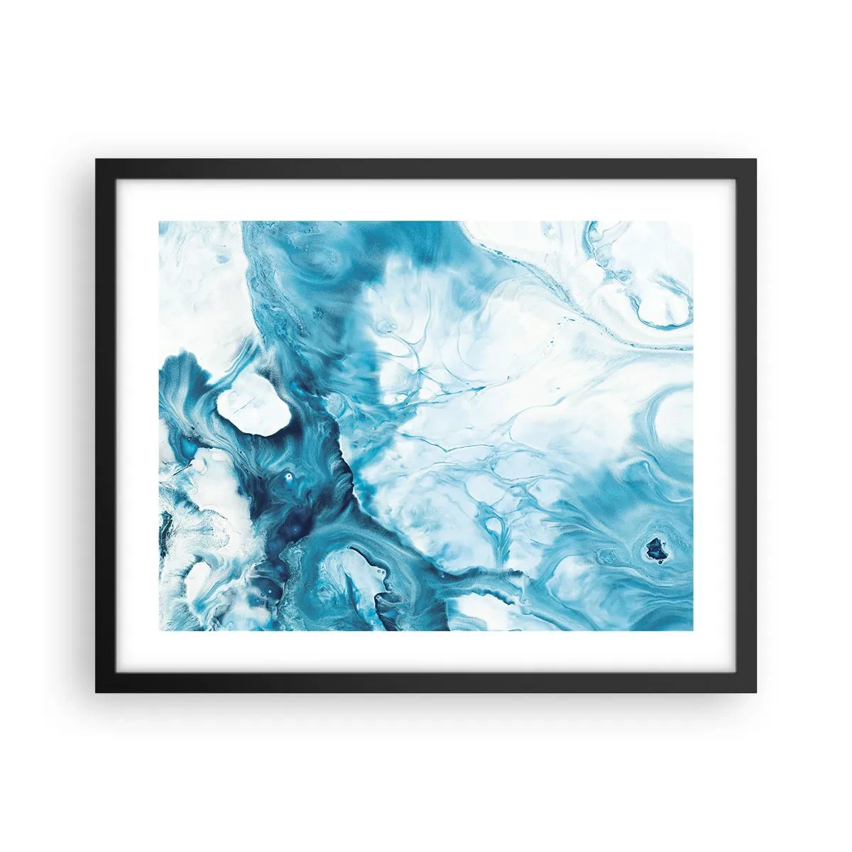 Plakat i sort ramme - Blå koncert - 50x40 cm