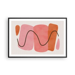 Plakat i sort ramme - Formernes blide bevægelse - 91x61 cm