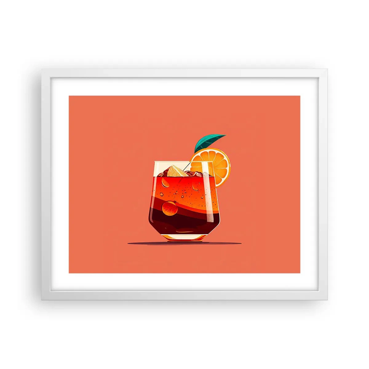 Plakat i hvid ramme - Sommerens forfriskning - 50x40 cm