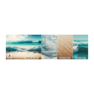 Prøve Fototapet Premium Canvas - Havets ro - Strand, Hav, Edge - 100x30 cm