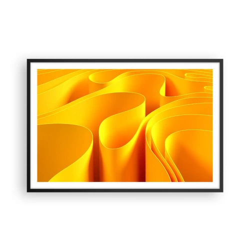 Plakat i sort ramme - Som solens bølger - 91x61 cm