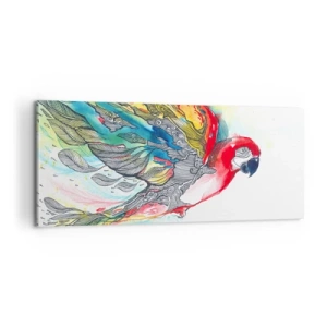 Lærredstryk - Billede på lærred - Lev farverigt - 100x40 cm