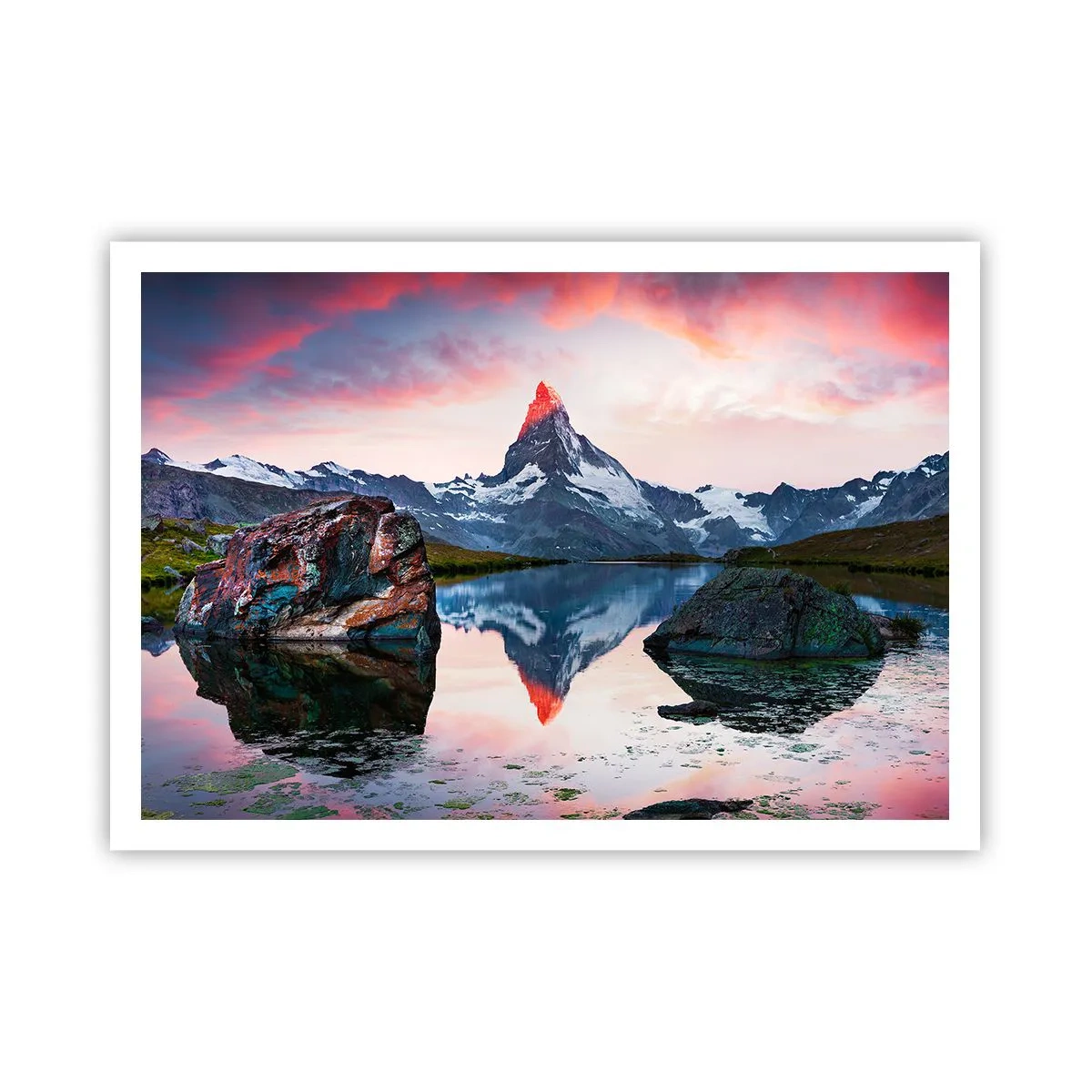 Plakat - Bjergenes hjerte er varmt - 100x70 cm