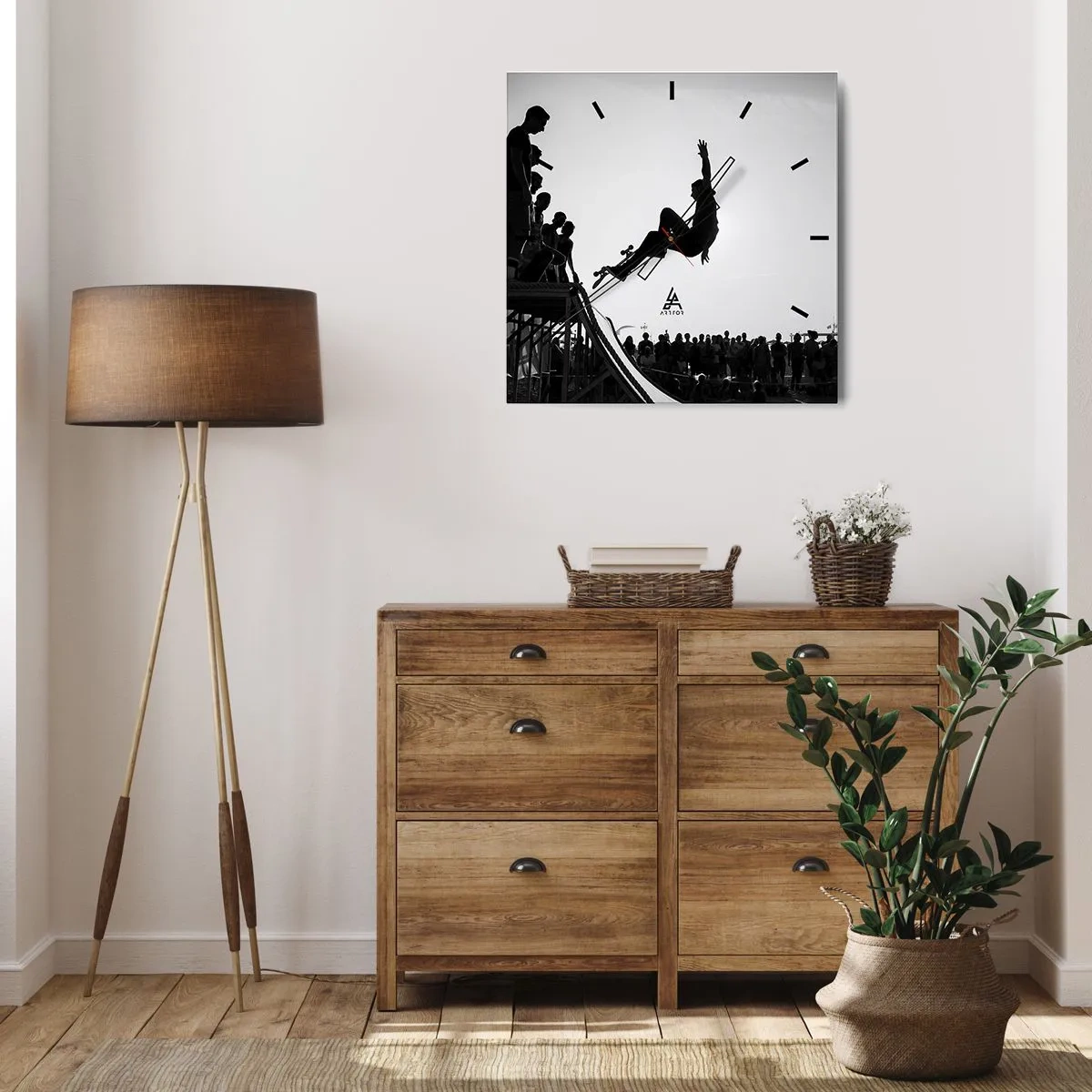 Vægur, Uret - Helte og tilskuere - 40x40 cm