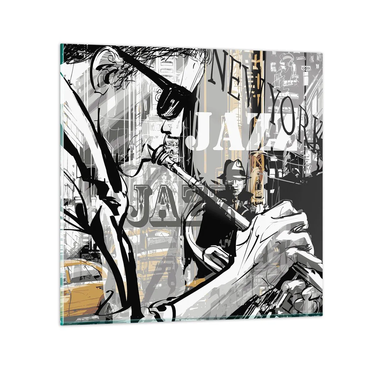 Billede på glas - Til New Yorks rytme - 60x60 cm