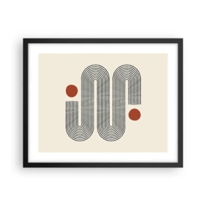 Plakat i sort ramme - Fra start til slut - 50x40 cm