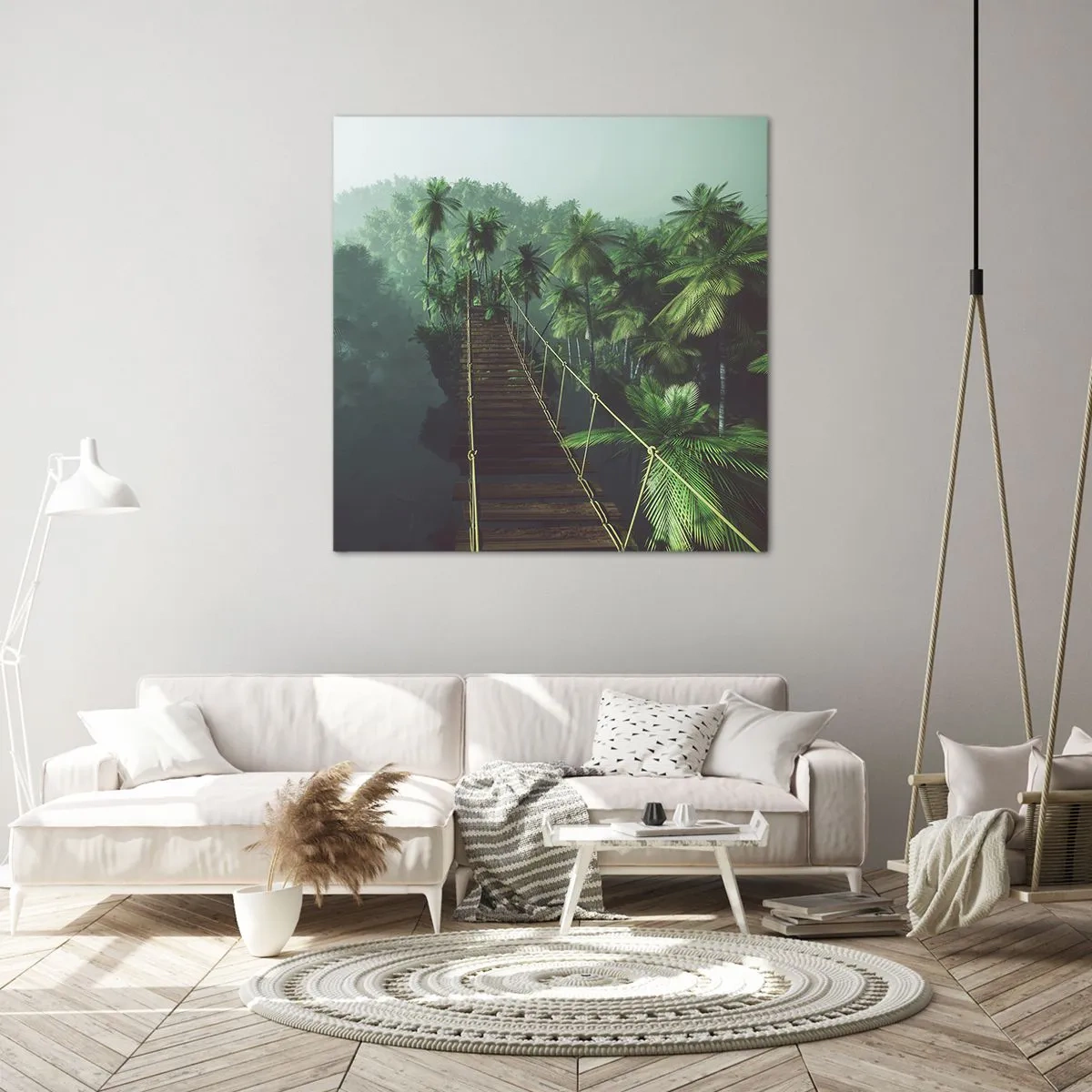 Lærredstryk - Billede på lærred - Over det kogende grønne - 40x40 cm