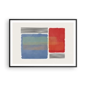 Plakat i sort ramme - Geometriens ånd og bogstav - 100x70 cm