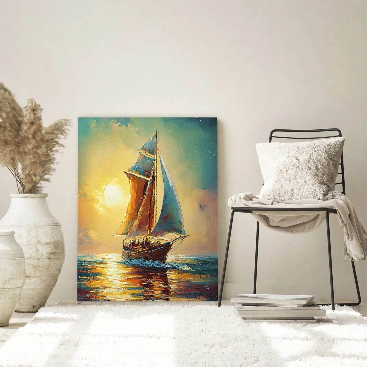 Billede på glas - Under fulde sejl - 80x120 cm