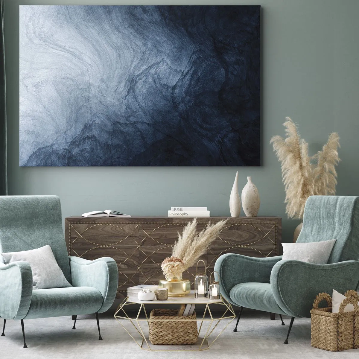 Lærredstryk - Billede på lærred - Ind i dybet - 70x50 cm