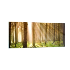 Billede på glas - Nisserne er ved at dukke op - 100x40 cm