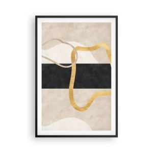Plakat i sort ramme - Sløjfeformede former - 61x91 cm