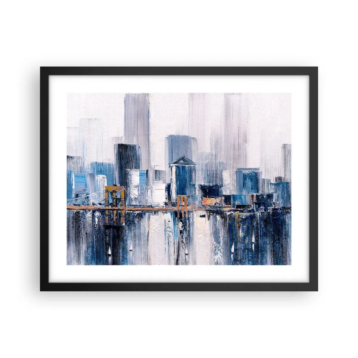 Plakat i sort ramme - Indtryk fra New York - 50x40 cm