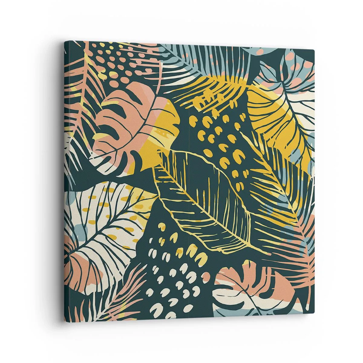 Lærredstryk - Billede på lærred - Løvrig fantasi - 30x30 cm