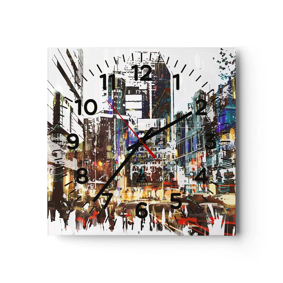 Vægur, Uret - Flimrende by - 30x30 cm