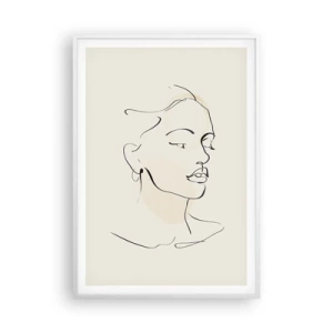 Plakat i hvid ramme - En bestemt linje - 70x100 cm