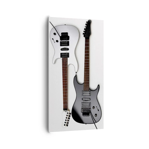 Lærredstryk - Billede på lærred - Harmoni af former - 65x120 cm